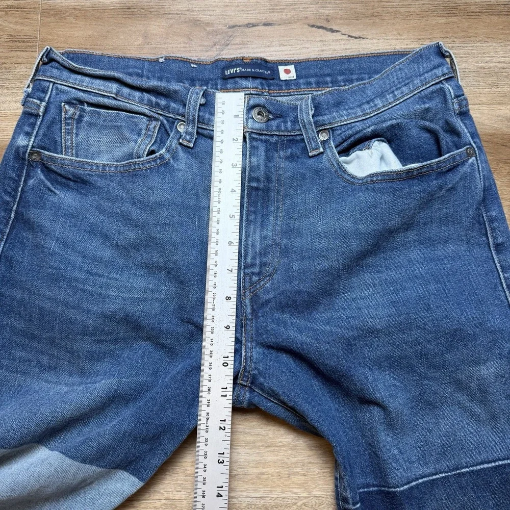 Levis Made &‎ Crafted Selvedge Jeans Men 32x34 502 Taper Japan Patchwork Big E